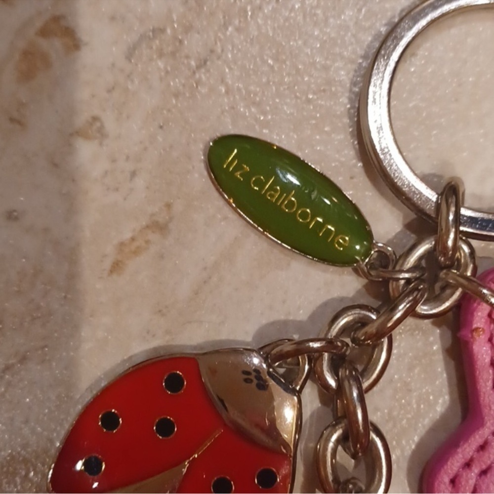 Liz Claiborne Ladybug/Flower/Butterfly Keychain - Picture 4 of 4